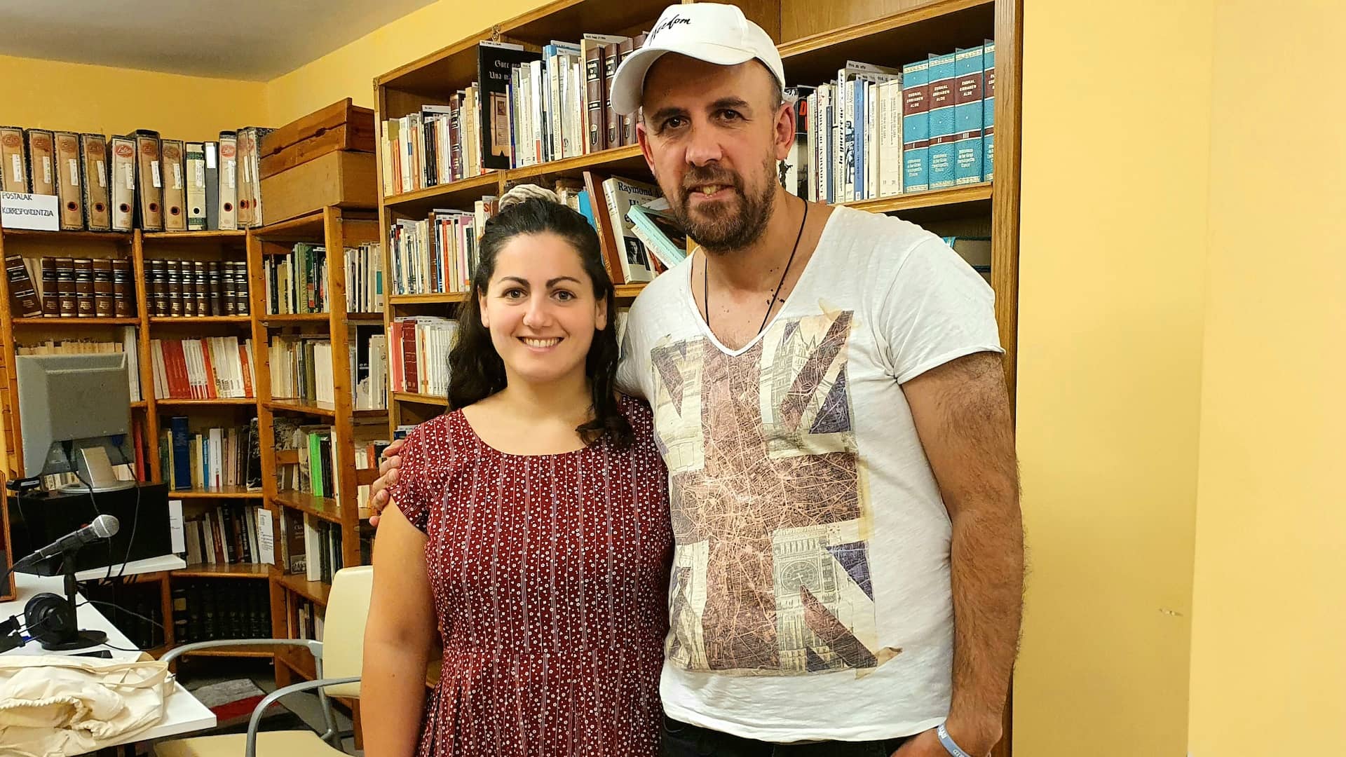 Oihane Vicente eta Gorka Santesteban Ataun Irratiaren estudioan 20210917