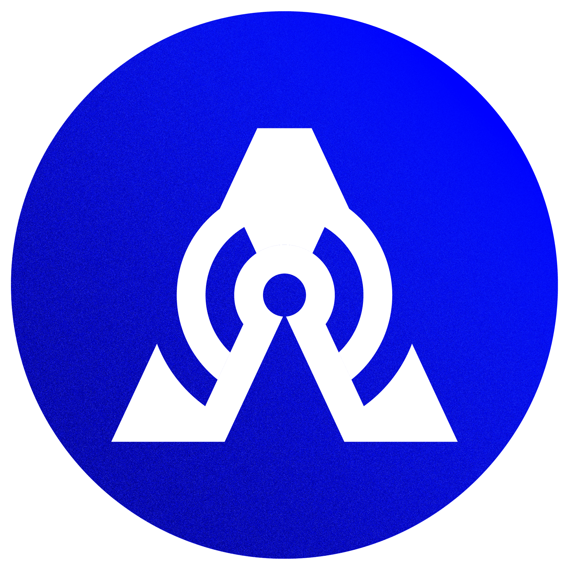 icono version circulo B/N negativo