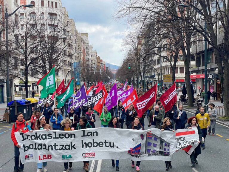 Irakasleen manifestazioan Bilbon (LABbilbo) 20250326