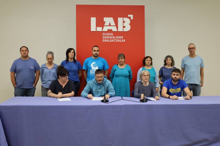 LAB Sindikatuak EAEko Hezkuntza Sailari ikastolen eremurako adostutakoa betetzea exijitu dion prentsaurrekoa (LAB Sindikatua) 20250602