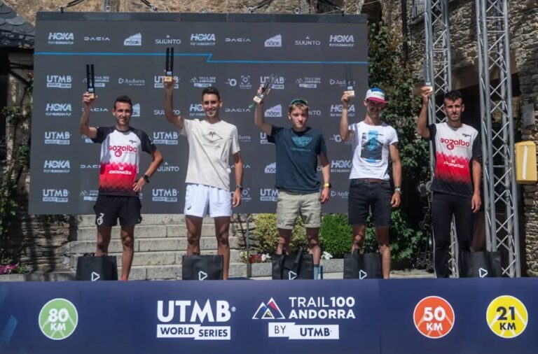Mikel Auzmendi Trail 100 Andorra lasterketako podiumean 20250614