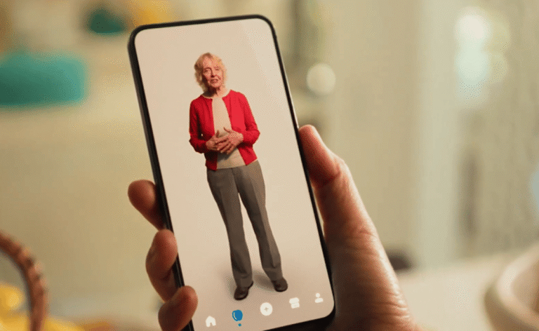 Emakume baten avatarra mugikor bateko aplikazio batean 20251214