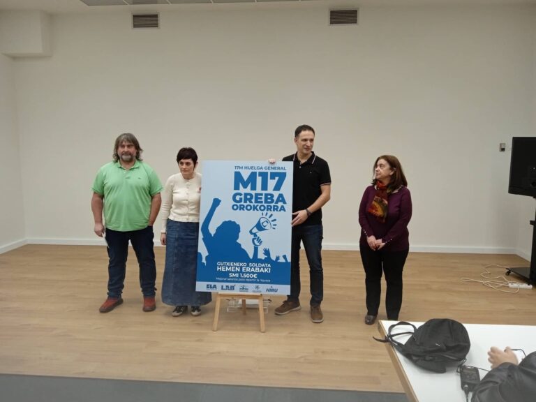 Martxoaren 17rako Greba Orokorra deitu dute zenbait sindikatuk (LAB Sindikatua) 20251215